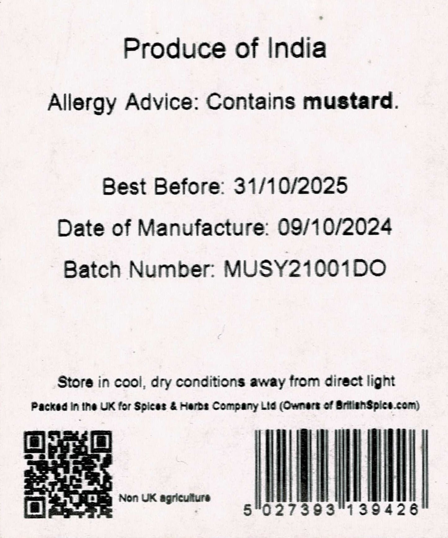 Organic Ground Mustard