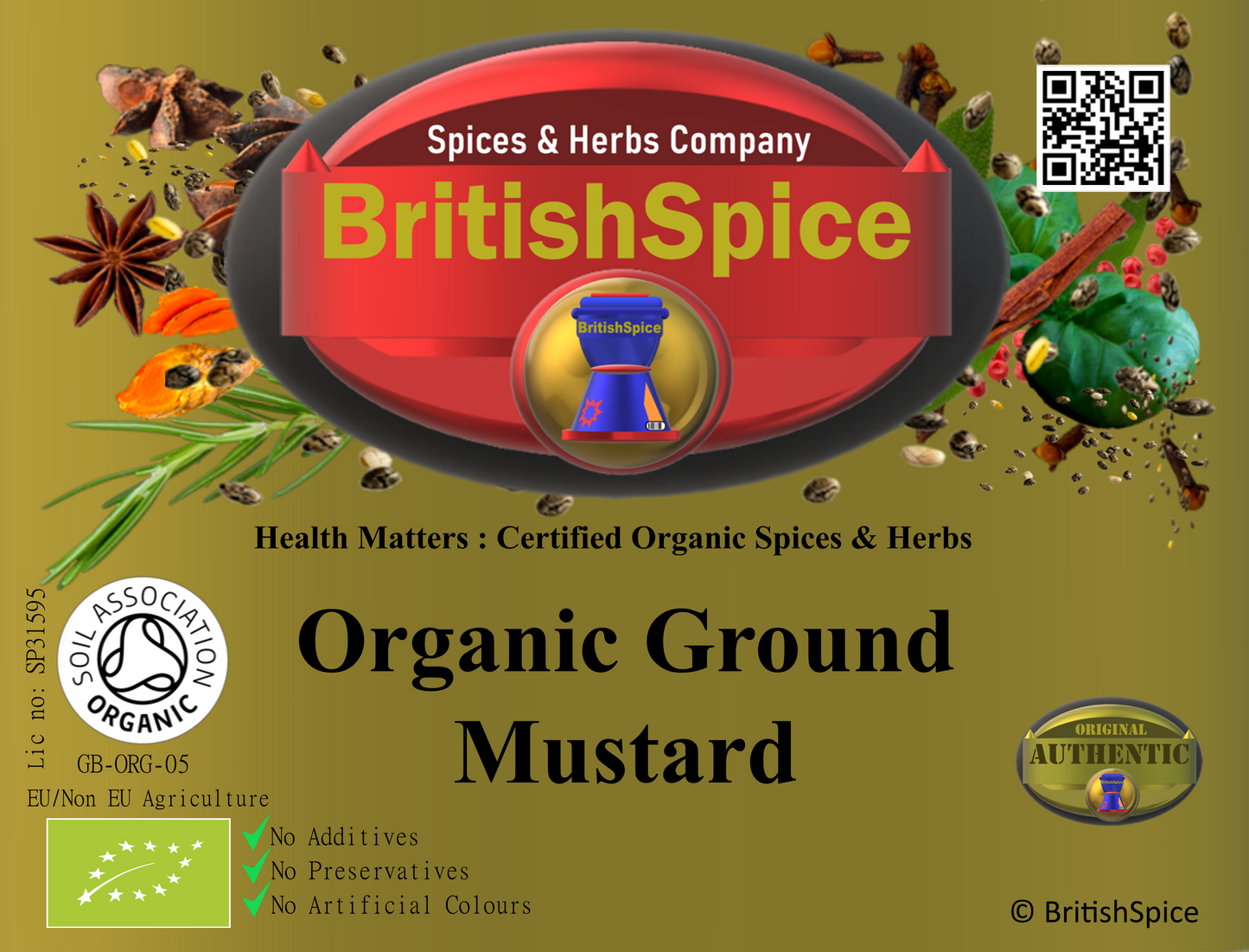 Organic Spices | Family Pack (10% OFF): Cassia|Paprika|Coriander|Cloves|Mustard